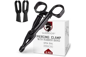 Pinze sterili monouso per piercing pinza plastica 6 pz Warrior single-use pliers Open Oval Ovale Aperto
