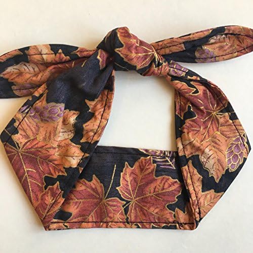 Oak Leaves Autumn Brown Leaves Baby Headband Newborn Bunny Bow Knot Turban Headband Hairband Headwrap Headwear for Photography Props Costume Party