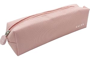 Q Kalon Pennfodral Rosa | 1 Fack, Multifunktionellt Pennfodral, Slitstark Polyester, Storlek 22,5x6x6 cm, Skolmaterial