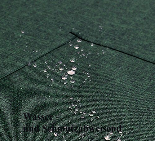 Tischdecke dunkel grün 130x 220cm Lotuseffekt, abwaschbar, Schmutz- und Wasserabweisend, eckig – Größe, Farbe & Form wählbar (Rund Eckig Oval) - 2
