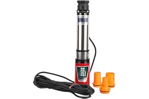 SORANDY DC 12V Unterwasserpumpe, Tiefbrunnen Tauchpumpe Einseitig Saugende Wasserpumpe mit 2PI10 Meter Kabel Tauchwasserpumpe Wasserpumpe Selbstansaugend für Aquarium, Springbrunnen, Fischteich