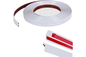 WZERHO Pvc Corner Trim Tile Trims and Metal Edgings Strip White Trim Wall Trim Self Adhesive Moulding Trim Mirror Trim,Chrome Quadrant Trim, for Living Room, Bedroom, Kitchen, Bathroom