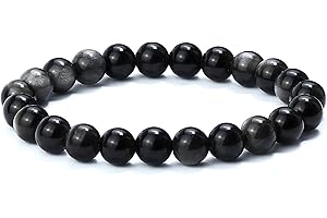 RAFFICI Gemstone Bracelet – Anxiety Relief & Chakra Balance, Adjustable Stretch Beads Bracelet with Tiger’s Eye & Mixed Stones for Well-Being, Women, Men & Teens Gift