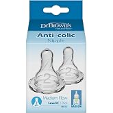 Dr. Brown's 2. Seviye Dar Ağız Silikon Biberon Emziği, İkili Paket