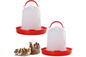 Satiskid 2 PCS Chick Drinker, Chicken Water Dispenser, Farm Automatic Small Poultry Water Drinker Suitable for Chickens, Ducks, Geese, Pigeons Drinking, 1L