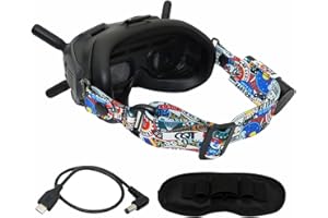 GDRACO HYGJ TMOM - Correa de cabeza para DJI FPV Goggles V2 y otros máscara de ojal VR ajustable banda elástica para gafas VR (cadena+línea+almohadilla de protección)
