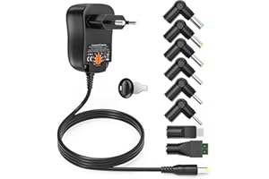 Outtag Adapter zasilacz sieciowy 3 V 4,5 V 5 V 6 V 7,5 V 9 V 12 V 1 A ładowarka zamienna uniwersalna do routera CCTV USB Hub IP kamera LED PAR 38 telefon komórkowy tablet PC itp.