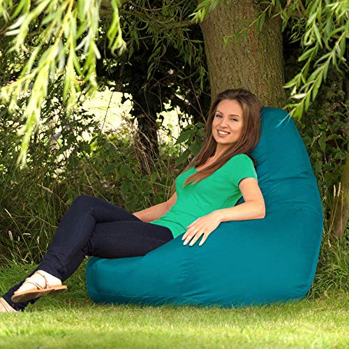Bean Bag Bazaar Designer-Liege / Gaming-Sitzsack, wasserdicht, Indoor & Outdoor Blau – Kingfisher Blue - 5