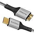 SUCESO USB C to Micro B Cable USB C Hard Drive Cable Micro B to Type C Lead Compatible with Toshiba,Seagate,USB 3.0 External Portable SSD HDD WD Element,My Passport,Galaxy Note 3 M3 S5 S8 S9 etc-0.5M
