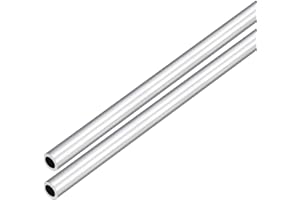 DMiotech 2Pack (8mm OD x 6mm ID) 6063 Aluminum Round Tube 300mm Length Industry Metal Tubing for Machinery Frame Construction DIY Projects