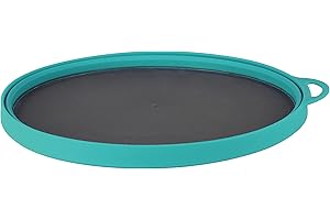 Lifeventure Silicon Ellipse Plaque flexible pliable et portable pour camping, voyage et extérieur Bleu sarcelle