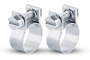 BK PowerTCS (14-16 mm 2 x Abrazaderas Mini Abrazaderas (Acero Inoxidable W4 / V2A) Abrazaderas de Manguera Abrazaderas de Manguera Abrazaderas de tubería de Combustible (14-16 mm)
