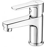 Ibergrif M11057 Compact Basin Tap, Chrome Bathroom Tap, 65 mm | Brass body, ceramic cartridge and aerator; G3/8 with two 50cm