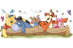 ROOMMATES Sticker Géant Repositionnable Disney Winnie l'ourson - Pooh et ses Amis dans la Nature