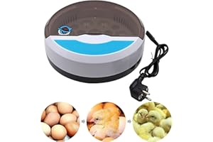MUALROUS Mini 9 Incubatrice per Uova Incubatrice per Pollo Digitale con Controllo Automatico della Temperatura Incubatrice per Uova di Pollo Oca Anatra con Vassoio per Uova Spina UE