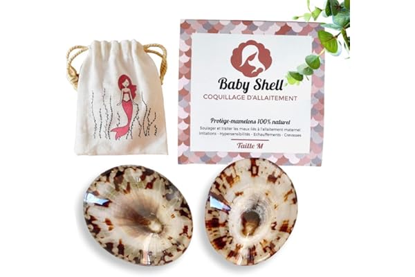Coquillage d'allaitement Baby Shell - Coquille naturelle pour la prévention et le traitement des fissures | Taille Medium