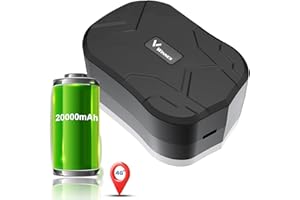 ZEERKEER Tracker GPS 20000mah Traceur GPS Voiture 4G LTE Autonomie Jusqu'À 240 Jours Étanche Magnétique Traqueur Distance Illimitée Abonnement Requis Alarmes Multiples Traceur Portable Géolocalisation TK905Pro
