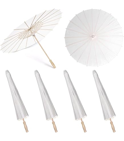 QUARKZMAN Papier-Schirme Set – 6 Stück In 20/30/40 Cm, Blau, Für DIY-Deko, Hochzeit & Fotografie