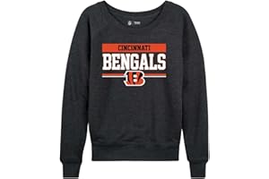 TEAM FAN APPAREL NFL Women's Plus Size Team Block Charcoal Crewneck- Tagless Pullover - Relaxed Raglan- Stay Cool and Stylish at Game Day