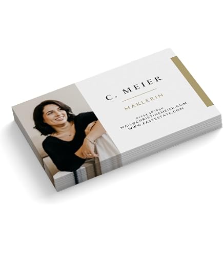 100 Visitenkarten Laminiert, 85 X 55 Mm, Mit Engel-Design & Kartenspender – Randlos, Glänzend, Beidseitig Bedruckt