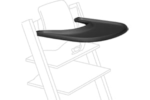 STOKKE Tacka Tripp Trapp, czarna - kompatybilny z zestaw dla niemowląt Tripp Trapp - wygodna w czyszczeniu i użyciu - odpowiednia dla dzieci 6-36 miesięcy - z plastiku bez BPA