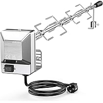 Onlyfire Edelstahl Drehspieß Satz Rotisserie Kit für Weber Q 300, 3000 & 320 Series Gas Grill Onlyfire Edelstahl Drehspieß Satz Rotisserie Kit für Weber Q 300, 3000 & 320 Series Gas Grill