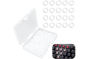 DEVANTIA Przezroczystych Pierścieni Gumowych O-Ring, Wytrzymałe, Elastyczne, 8mm Zewnętrzny, 5mm Wewnętrzny, 1.5mm Grubość, Kompatybilny z Klawiatury Mechanicznej i Kirsche MX Switch(200 Sztuk)