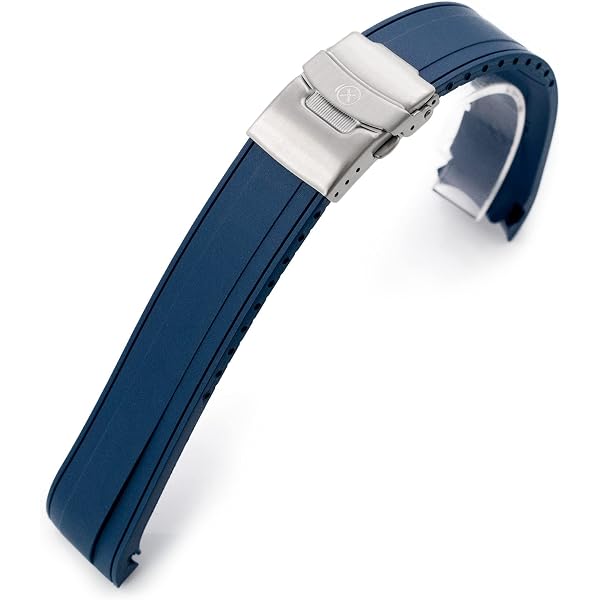 MiLTAT StrapXPro - Cinturino in gomma compatibile con Seiko 5 Sport 5KX SRPD55 GMT SSK001, colore: blu, Man's size, Gomma, Agata