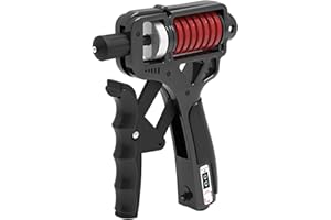 MERUYOO Attrezzo per allenare le mani, con resistenza regolabile da 5 a 165 kg, con impugnatura ergonomica in gomma antiscivolo e doppio dispositivo di rinforzo a molla con contatore