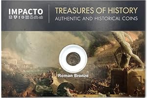IMPACTO COLECCIONABLES | Moneta Autentica del Basso Impero Romano | Testimone dell’età del Bronzo nell’Antica Roma | Include Certificato di Autenticità