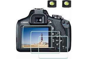 ULBTER Protezione Pellicola per Canon EOS 2000D 1300D 1200D [3+2 pezzi] Rebel T7 T6 T5 Protettore schermo Vetro Temperato 0,3 mm Durezza 9H