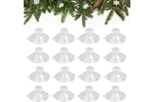 EUIEUT 60 Stück Saugnapf für Lichterkette Saugnäpfe mit Kabel-Schlitz Transparent Saugnapfhalter für Fenster Saugnapf Lichterkette Weihnachten zur Anbringung von Lichterketten und Dekorationen Ø 30mm