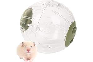 Pawsayes 7.28inch Large Hamster Ball for Exercise Running Hamster Wheel Funny Transparent Ball Hamsters Accessories Toys for Dwarf Gerbil Mouse Small Animals(Green)