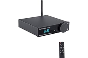 Fosi Audio DA2120A Bluetooth 5.0 Amplifier Stereo Receiver 2.1 CH Audio Wireless Amp, DAC Hi-Fi Compact Mini Integrated Class D Power Amp for 50W x2@4Ω Speakers & Active Subwoofer with Remote Control