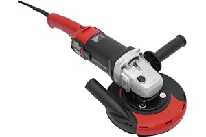 Betongslipmaskin 180 mm, betongfräs-set 1 580 W med 6 växlar (600–3 000 rpm) varvtalsreglering och dammutsugning, mångsidig r