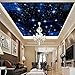 Produktbild NXMRN Wallpaper Tapete Plakat Poster Fototapete Große nahtlose mosaik decke zenith mural 3d stereo sternenhimmel landschaft wandmalerei wohnzimmer wohnkultur 260cmx180cm