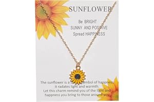 Daterkey Collana Girasole Orecchini Braccialetti Girasole Pendente Catena Collane Accessori Gioielli per le Donne e Ragazze