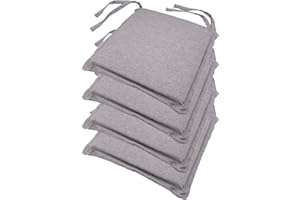 casaviva® Set 4 cuscini sedia in Misto Cotone Riciclato effetto Canapa cm 35 x 35 + cm 3 pattina per lato, idrorepellenti Made in Italy Moderni ed Eleganti Interni ed Esterni Sfoderabili