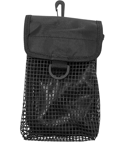 Minifinker Pochette En Maille De Plongée, Sac De Plongée En Maille Compacte Pour L'extérieur(Le Noir