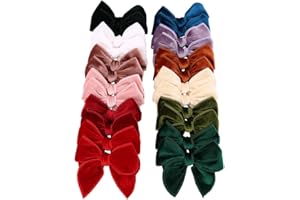 SUGARMELON Velvet Bow Hair Clips Barrettes for Baby Girl Women Hair Bows Alligator Clip Accessories for Toddler Little Girls Teens (Velvet Fable 3inch 24 pcs)