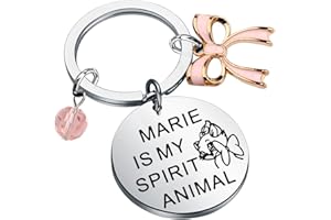 KEYCHIN Porte-clés Marie Cat Aristochats pour fans de film Marie Is My Spirit Animal Bijoux pour la famille et les amis