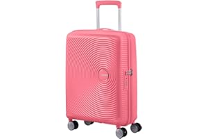 American Tourister Soundbox - Spinner S Powiększana Walizka Podręczna, 55 cm, 35.5/41 L, Różowy (Sun Kissed Coral)