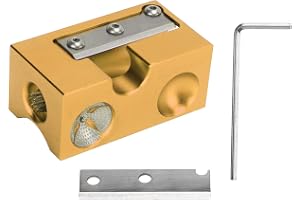 Haofy Cue Tip Trimmer Shaper Slitstarkt Blad i Rostfritt Stål för Biljardreparation Liten Storlek