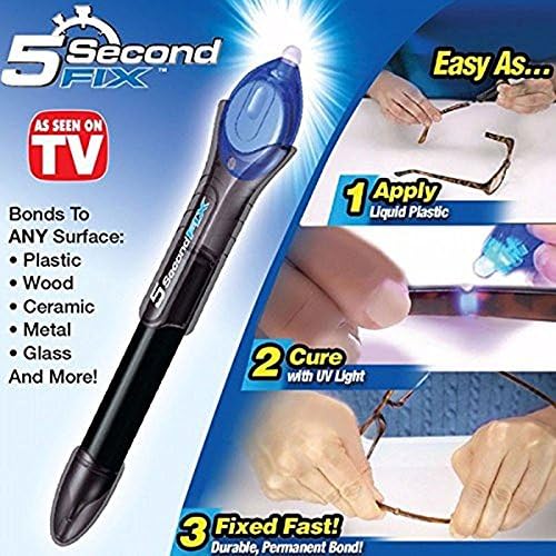 New UV Light Glue Pen, Liquid Plastic Welder Fix/Fill/Seal/Repair Anything in Seconds, 2 PCS Welding Compound Glue Pen