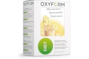 OXYFORM BY OXYLENT Oxyform Frullato Banana I 12 Bevande Iperproteiche (Set 2 Confezioni) I Sostituti del Pasto Ricco Proteina I Bevanda Basso Contenuto Grasso e Zuccheri I Polvere da ricostituire I Shake per Dieta