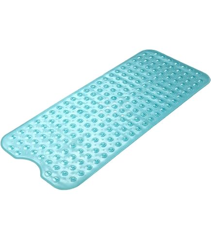 Linoows Rutschfeste Badematte 89,9x41,9 Cm - Mit Saugnäpfen & Drainagelöchern, Maschinenwaschbar