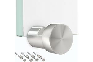 Raumhero Glasklemme Edelstahl (Komplettset 4 Stk.) - Universell für Plattenstärke 2,5-6mm - Klemmbefestigung für Glasbild, Alu Dibond, Spiegelhalterung & Spritzschutz Befestigung (10 mm Wandabstand)