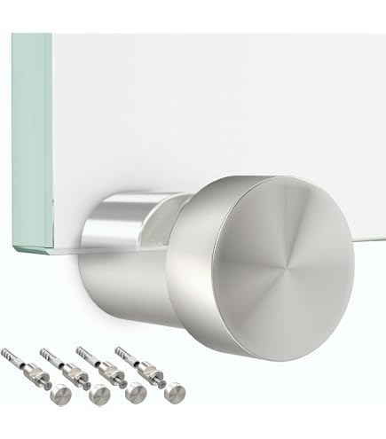 Bulk Hardware Glas- & Spiegel-Aufhänger – 10 Stück Runde Verchromte Teller (32 Mm)