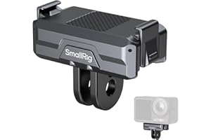 ‎SMALLRIG SMALLRIG Magnetyczny adapter montażowy do DJI Action 5/4 / 3 - Szybkozłączka aluminiowa z gwintem 1/4" i składanym złączem do statywów, kijków do selfie, akcesoriów do vlogowania - 3662B