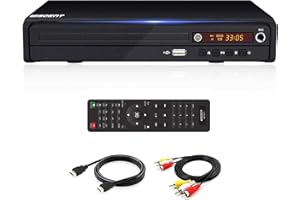 WISCENT Lettore DVD compatto multi-regione, MP3, Mpeg4, USB, HDMI, AV, CD per uso domestico